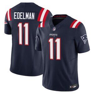 Adult Mens or Youths Select Julian Edelman Navy Stitched Vapor Jersey
